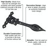 Black Cast Iron Spear Hinges Leaf Design Pair - 9 Inch