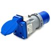 16 amp plug to 13 amp socket converter adaptor compact 220 - 250 volt camping caravan generator