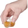 200 Pack - Clear Plastic Souffle  Disposable Portion Cups with Lids 1 Oz.