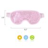 TEEROVA Cooling Eye Mask with Gel Bead - Reusable Gel Eye Mask for Dark Circles, Puffy Eyes, Dry Eyes, Headaches, Migraines, Sinus (Pink)