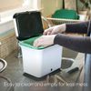 Full Circle Fresh Air Odor-Free Kitchen Compost Bin, Black and White
