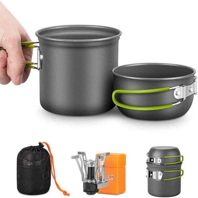 Stainless Steel Camping Cookware, Lunch Box Set, Mess Kit for Outdoor  Camping Hiking Picnic BBQ Beach