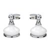 CRL MP6208 Porcelain and Chrome Mirror Pivots Pair