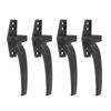 Aluminum Alloy Window Handle Security Lock Hardware for Casement Flat External Push, Long Lasting and (Black)