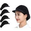 Eco-Friendly Chef Hats with Mesh Design - 4 Pack for Culinary Professionals