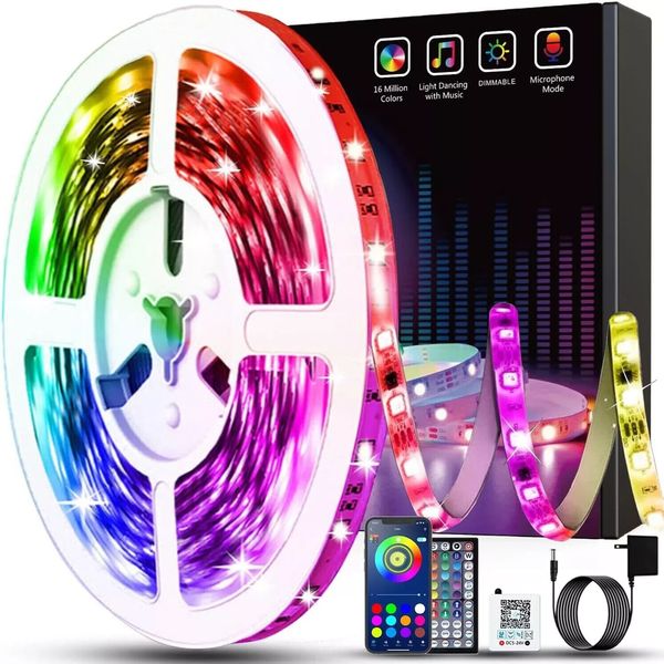 50 Ft LED Strip Lights, Music Sync Smart Light with App Remote Control, RGB
