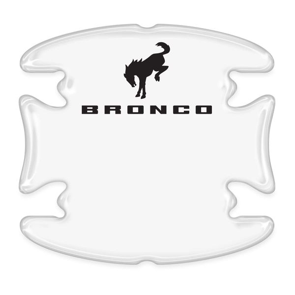 iPick Image Made for Ford Bronco Universal Car Door Handle Cup Protector Clear Decal Stickers, Pair
