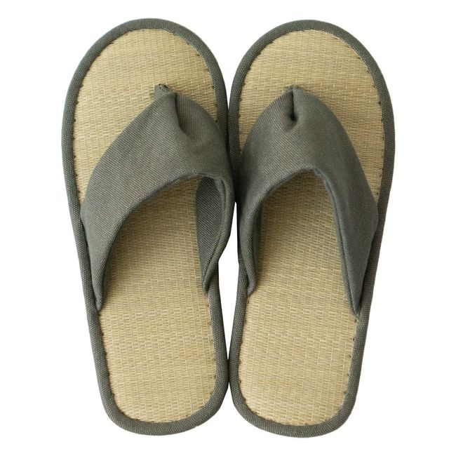 OKA Sandals Thong Tatami Slippers, Green, 9.4 inches (24.0 cm)
