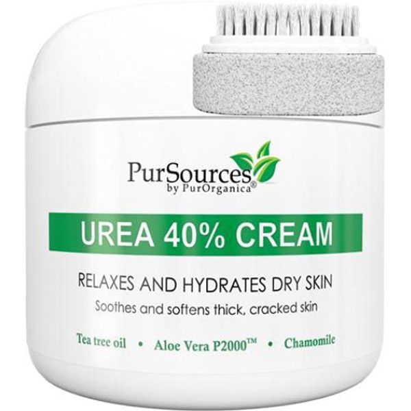 PurSources Urea 40% Foot Cream, No Pumice Stone, Best Callus Remover,Moisturizer