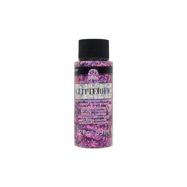 FolkArt Glitterific Acrylic Paint, Hot Pink, Small