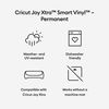 Cricut Joy Xtra Smart Vinyl Matte Metallic – Permanent (3 ft), Silver