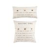 Mud Pie Button Pillow, 18" x 18", Welcome Home