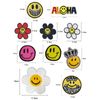 Patch Applique Assortment Iron Embroidery Sequins Decor Wappen Flush (Smile), Multi*, Smile