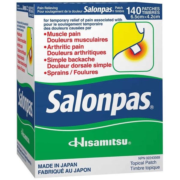 Salonpas Pain Relieving Patch, 140 Patches