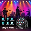 8 Pack LED Stage Lights DMX 18x3W RGB Par Can Lights with Remote Controller