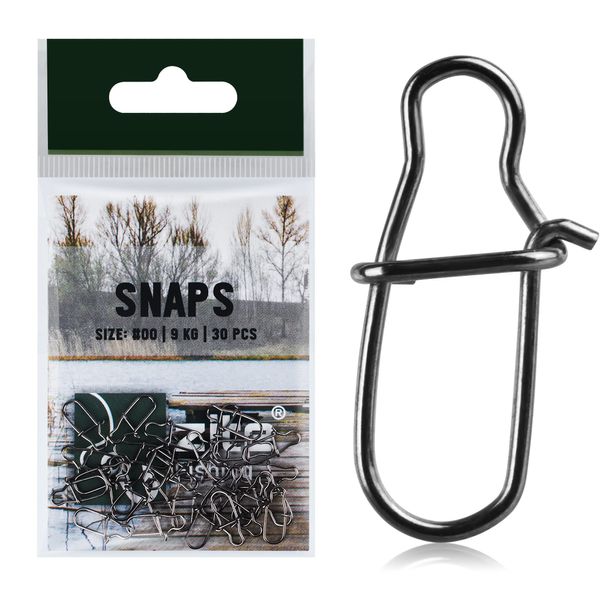 Zite Fishing Karabiner Snaps Angeln Set - 30 STK #00 Angelwirbel 9kg - Einhänger für Forellen-Köder Barsch-Köder Zander-Köder Spinnfischen