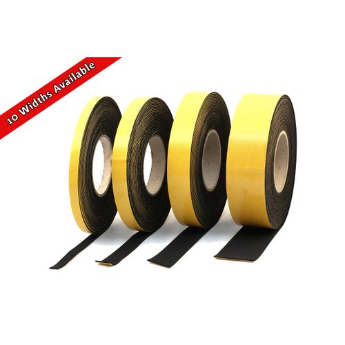 Neoprene Rubber Black Self-Adhesive Sponge Strip 1/2" Wide x 1/8" Thick x 33 feet Long