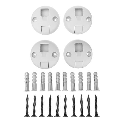 COMOMY Hardware Wall Mounts and Screws (White) - Securely Mount Your COMOMY Gate for Ultimate Stability