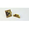 Infinity Decor Solid Brass Cupboard Catch - Thumb Turn Latch Lock - for Drawer, Wardrobe, Cabinet Doors (Satin Brass)