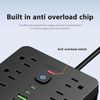 14-In-1 Flat Plug Power Strip – 5FT/10FT Extension Cord, Featuring 8 AC Outlets