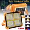 Portable LED USB & Solar Rechargeable Work Light Outdoor Camping Security Light