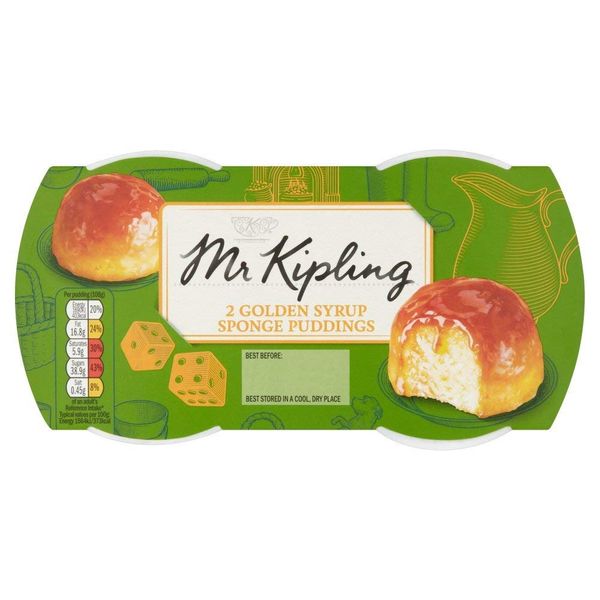 Mr Kipling Golden Syrup Sponge Puddings 3 X 2 Puddings