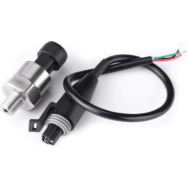 Pressure Transducer Sensor, 100 Psi Transducer, 1/8" NPT Thread Stainless Ste...