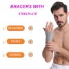 Shefave Wrist Support BraceRight Hand with 2 Metal Splints(Right Hand, Silver Grey