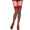 Stripey Elf Thigh High Stockings, Green