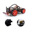Sunfounder Raspberry Pi Smart Robot Car Kit, 4 Model B 3B+ 3B 2B Graphical Visual Programming Language Line Following Ultrasonic Sensor Light Following Module (Picar-S)