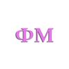 Officially Licensed Phi Mu 8" x 3" Window Decal - Pink