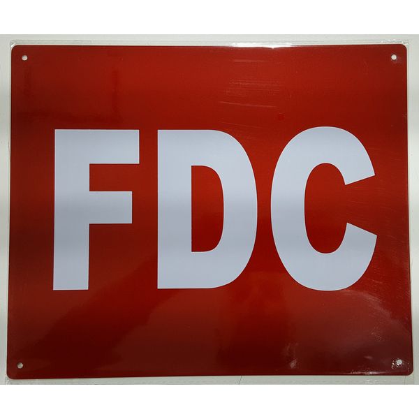 Fdc Sign - (Aluminium Reflective, Red 10X12)
