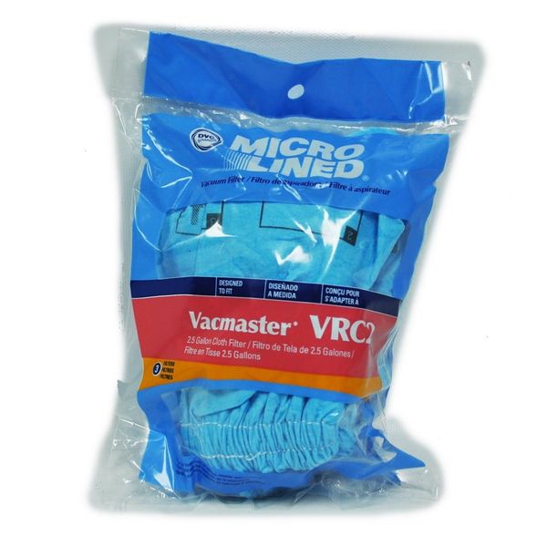 DVC Micro Lined Vacmaster VRC2 2.5 Gallon Cloth Filter 3 Pack