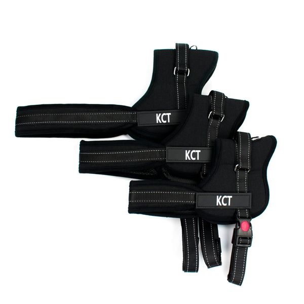 KCT No Pull Dog Harness Small Black - Soft Padded Adjustable Vest Easy Control
