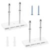 eMagTech Pack of 2 Acrylic Skateboard Wall Mounts, Transparent