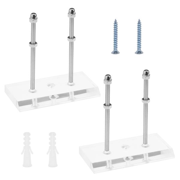 eMagTech Pack of 2 Acrylic Skateboard Wall Mounts, Transparent