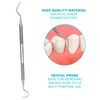 Dental Tools Set - Stainless Steel Krisp Beauty 2 Pc Dental Tooth Pick Tartar Remover Plaque Scraper Probe Scaler Mouth Oral Hygiene Care Dentist Teeth Cleaning Kit for Adults, Kids, Pet
