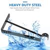 Heavy Duty Wall Mounted Closet Shelf & Rod Brackets - 4 Pcs, Black