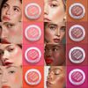 PHOERA Face Cheek Blush Cream Anglicolor Perfect Makeup Cream Blush Cheekcolor, Long-Wear, Matte, Bold, Lightweight, Blends Easily, Contours Cheeks (101#Freesia)