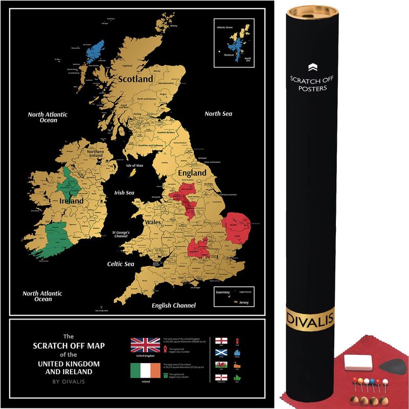 Scratch Map Italië - Grote Scratch Map van Italië - Scratchable Posters voor Reis- en