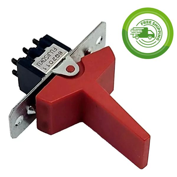 (1x) 6A 125VAC - DPDT - On - On - Red Lever Paddle Toggle Switch Solder Term