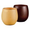 Aizu Lacquerware Natural Dark Brown Egg Cup Pair