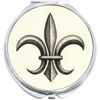 Grey Fleur De Lis Compact with Mirrors - Perfect for your Pocket or Purse
