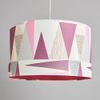 Litecraft Light Shade Scandi 40cm Geometric Easy Fit Lampshade - Multi Coloured