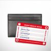 Your Medical Condition Card with Writable Panel and Patterned Lanyard, Emergency Contact Card