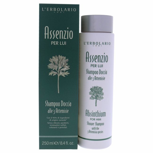 Absinthium Shower Shampoo by LErbolario for Men - 8.4 oz Shampoo