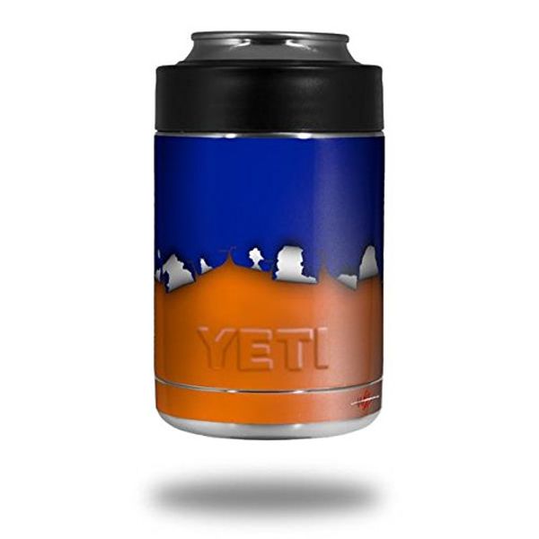 Ripped Colors Blue Orange - Decal Style Skin Wrap fits Yeti Rambler Colster and RTIC Can (Cooler NOT Included)