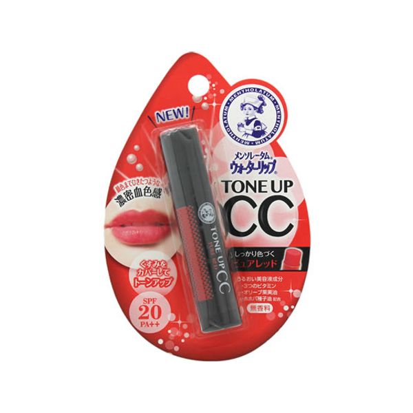 Marathon limited 2,000 yen OFF coupon ★ 4th 20:00 ~ 11th 9:59 Double points Rohto Pharmaceutical Mentholatum Water Lip Tone Up CC Pure Red Lip care Face care Skin care