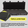 Koah 44 Weatherproof Roller Rifle Hard Case with Customizable Foam Black