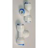 2peces. 1/4"  3-WAY UNION TEE PUSH QUICK CONNECT RO REVERSE OSMOSIS WATER FILTER